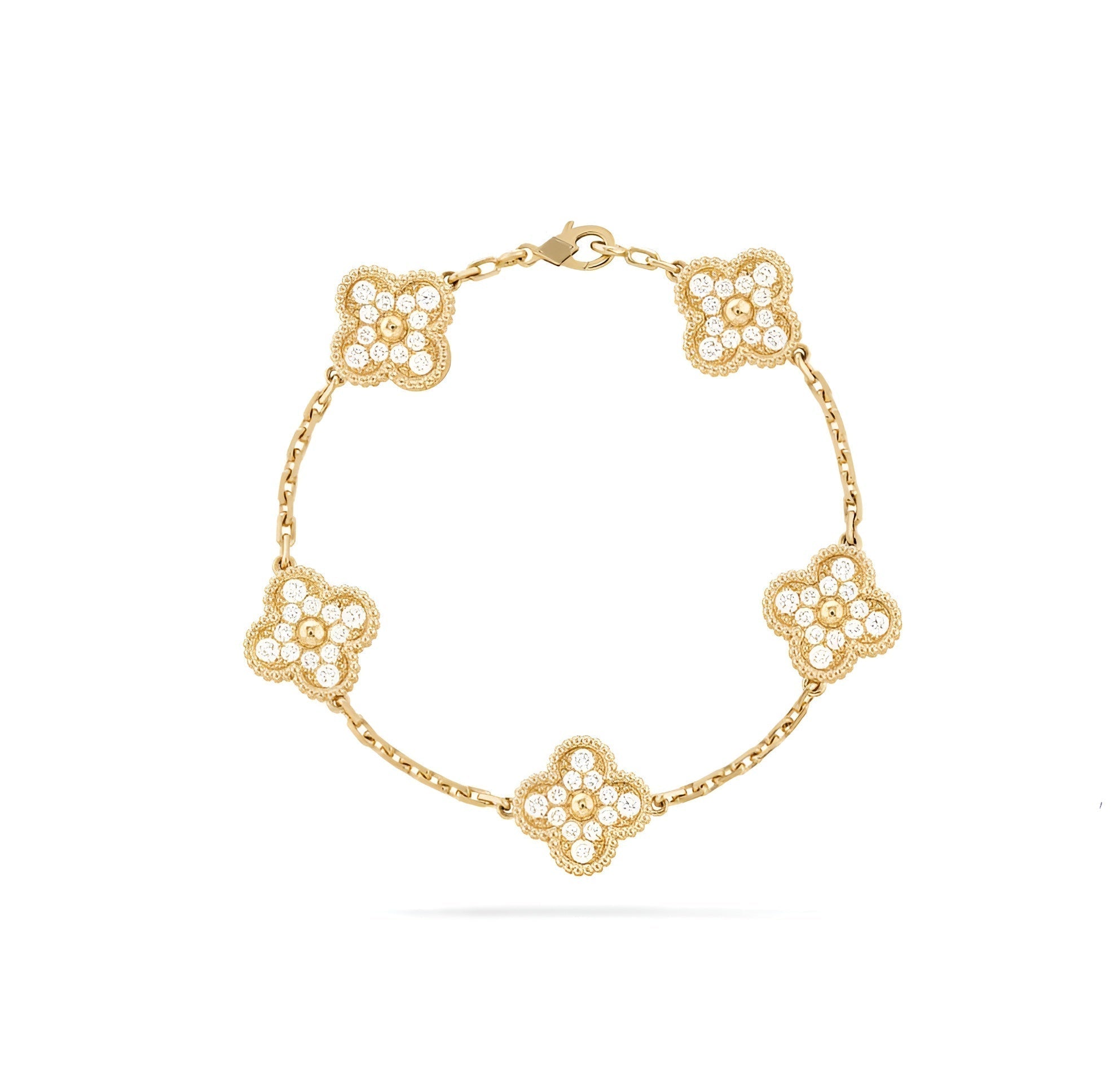 14ct Clover Charm Bracelet